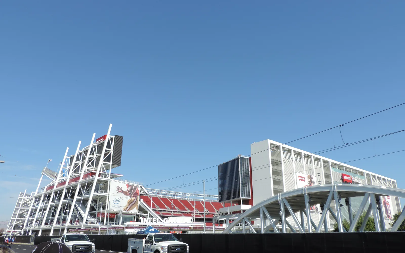Exterior view of Levi's Stadium in Santa Clara